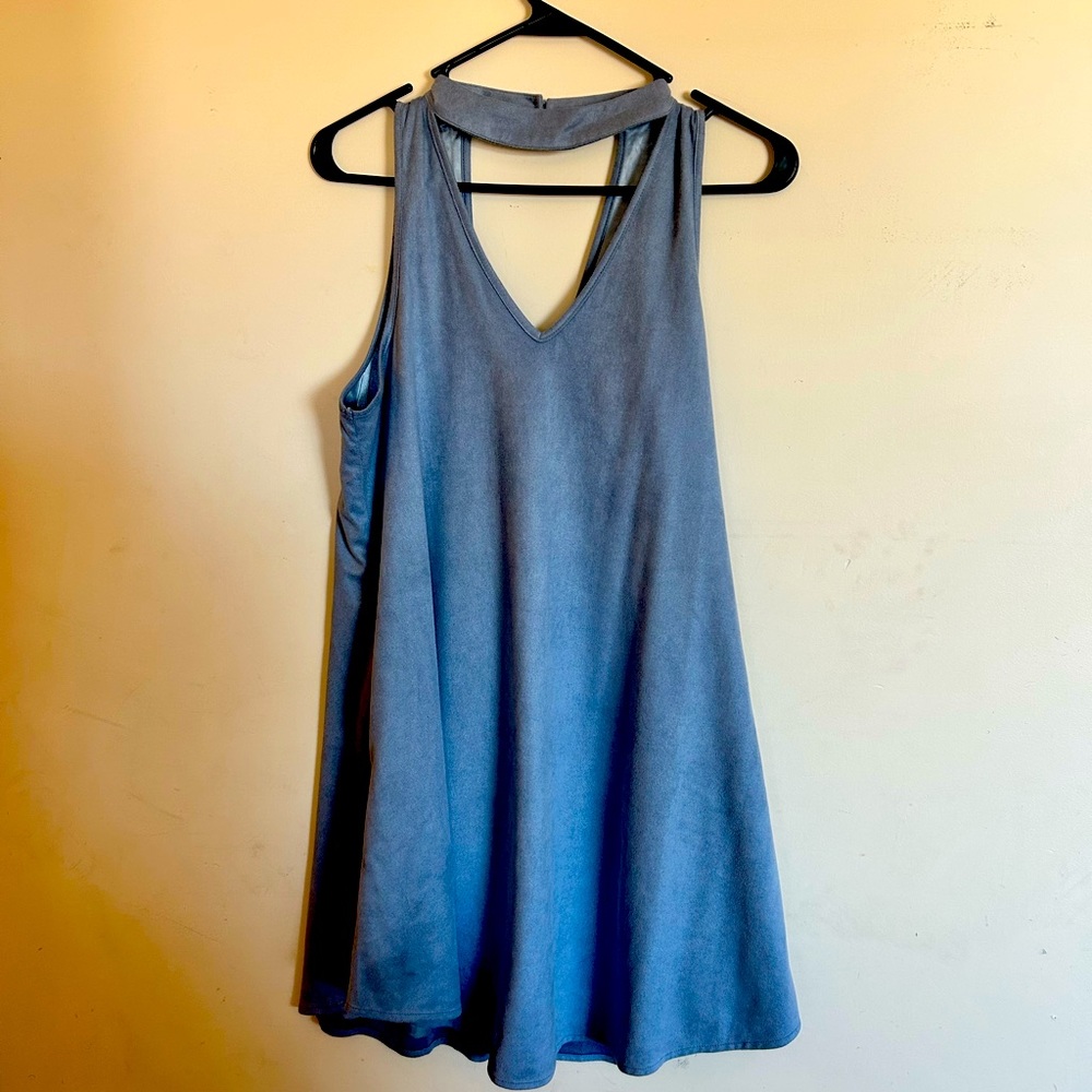 Altar’d State blue suede choker mini dress. Cute and comfy! EUC.